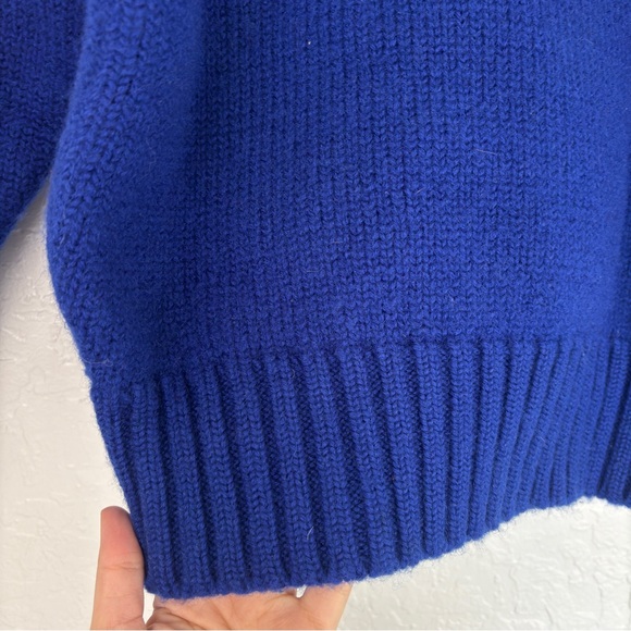 Vintage Ralph Lauren 100% Wool Knit Navy Blue Pullover Sweater Logo Crest - Picture 5 of 7